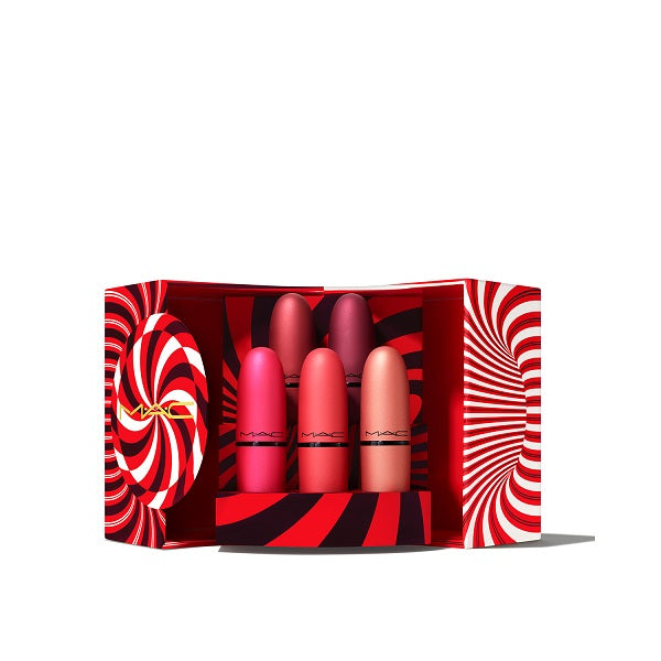 Mistletoe Matte Powder Kiss Lipstick Set (5x Lipstick) (Édition limitée)