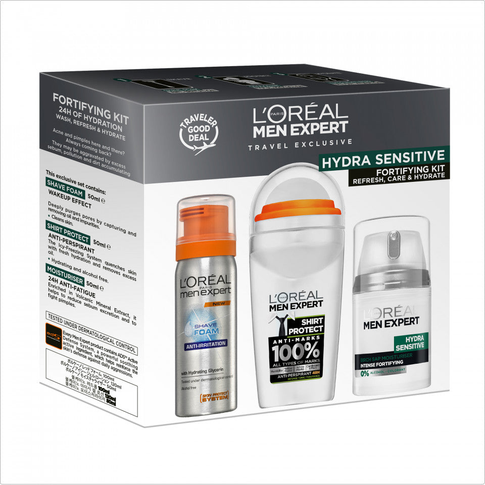 Trio de traitements Loreal Men Hydra Sens.Moist Shave